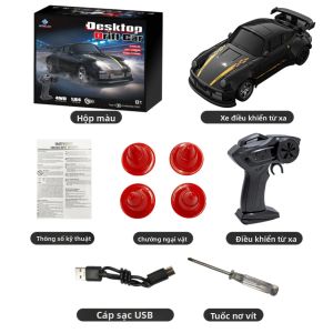 Xe Điều Khiển Từ Xa (RC) Drift Tốc Độ Cao Tỷ Lệ 1/64 Điều Khiển 2.4G Xe Đua Mini Để Bàn Dành Cho Trẻ Em Đồ Chơi Điện Với Pin Lithium