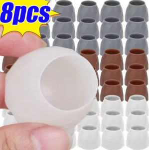 แผ่นเฟอร์นิเจอร์ป้องกันพื้นเสื่อคลุมขา8เก้าอีหุ้มหนังสำหรับพื้นไม้เนื้อแข็งป้องกันรอยขีดข่วนซิลิโคนฝาครอบฐานขาโต๊ะเก้าอี้ขายส่ง