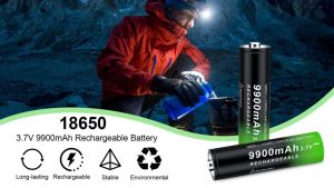 【Domestic spot】Wholesales 3.7V 18650 9900mAh Li-ion Rechargeable Battery for Flashlight 2PC 4PC 8PC