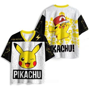 Bandai | Summer 2026 Pokemon Pikachu "Little Smart Hat" Baseball Suit Themed 3D Print Breathable Quick Drying T-shirt