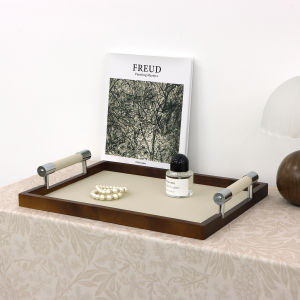 Modern Simple Business Leather Jewelry Storage Box Tray Sample Room Sales Office Desk Accessories Tissue Box Display Piece