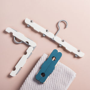 Portable Travel Foldable Clothes Hanger for Drying Socks Dormitory Clothes Storage Home Use Hanging Plastic Japanese Style