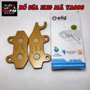 Má phanh bố thắng đĩa trước ELIG mã YA006 lắp Exciter 135 heo 2 piston Nouvo 1-2-3 Hayate Jupiter Revo Raider Viva Gravita.
