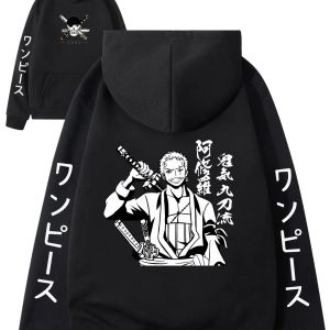 Bandai | Zoro Anime Loose Hoodie Sweatshirt Anime Hoodie