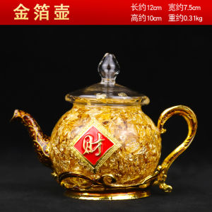 Gold Foil Pot Wealth Position Ornament Opening Ceremony Craft Gift Cashier Counter Decorations Chinese Style Tabletop Decor