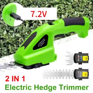 NEW Grass Shrub Shear Hedge Trimmer 2 in 1 Rechargeable Household Grass Trimmer Pruning Saw 园艺工具