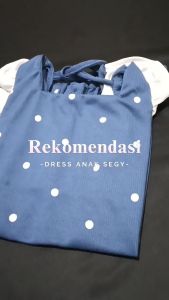 HANNA - Dress Anak Segy Motif Polkadot Terlaris / Fashion Dress Anak Perempuan Model Lengan Ruffle Terbaru