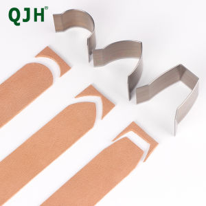 10 Pcs Leather Belt Punch Chisel Cutter Mold - Round/V Shaped/Square for Leather Belt Handmade Handcraft DIY Gift Various Size