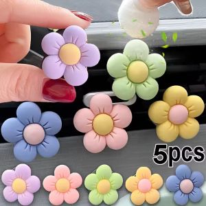 5pcs Dễ Thương Hoa hương liệu không khí xe hơi trang trí cửa Kẹp nước hoa làm thơm không khí đầy màu sắc Flora trang trí nội thất xe tự động phụ kiện