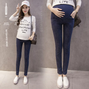 Maternity Jeans Trousers Autumn Spring Long Pants Pregnant Women Bottoming Outerwear Pencil Pants Comfortable Stretchy Denim