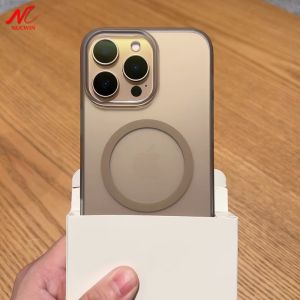 Business Men Women Magsafe Case for iPhone 15 12 13 14 16 Pro Max 16 Plus Magnetic Wireless Charging Ultra Thin Anti-skid Cover