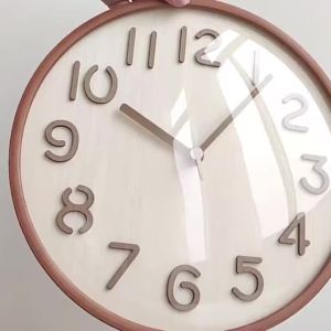 นาฬิกาแขวน seikoนาฬิกาแขวนผนังนาฬิกาแขวน ไม้เนื้อแข็งสไตล์ญี่ปุ่นนาฬิกาแขวนใบ้ห้องนอนนาฬิกาตกแต่งผนัง 3D สามมิตินาฬิกาบั ﻿ ﻿