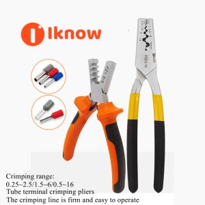 I know small copper tube crimping pliers tubular pre-insulated terminal pliers bare copper tube wiring pliers German mini manual