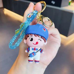 Móc khoá đôi Cô bé cậu bé dễ thương cute móc chìa khoá xe máy ô tô cao cấp Nhân vật nước ngọt hot trend