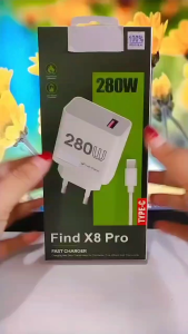 Charger 280W For OPP FIND X8 PRO Super VOOC Batok + Kabel USB MICRO TYPE C Support Fast Charging