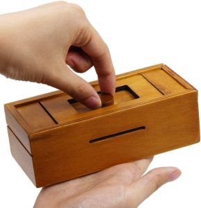 Surprise Secret Box Brain Teaser Wooden Puzzle Boxes with Hidden Compartments Creative Gift Ideas For Adults Teens Kids