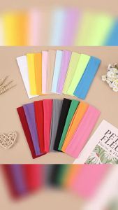 7PCS Elastic Sports Headbands For Women Stretchy Candy-Colored Hairbands Fashion Sweatbands For Fitness Yoga Running Cycling