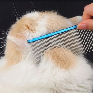 【Hot Sale】Light Aluminum Pet Comb 6 Colors Optional Professional Dog Grooming Comb Puppy Cleaning Hair Trimmer Brush Pet Accessories