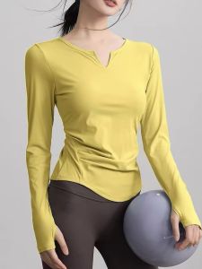 Cushioned Bra Pad High Quality Professional Training Long Sleeve Yoga and Pilates Top for Women Autumn Winter