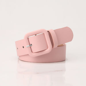 Pink Classic Belt with Snap Fastener Fashionable Waist Cincher