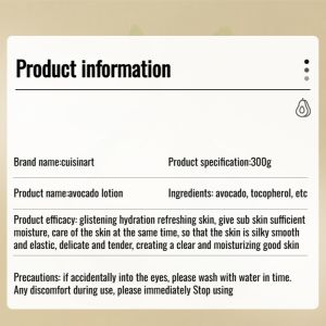 【Whole body available】Vaseline Avocado Body Milk Lotion Hydrating Moisturizing Autumn and Winter Moisturizing Brighten Complexion牛油果身体乳