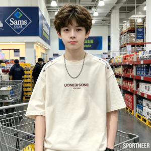 Cool Feeling Quick-Dry T-Shirt Short Sleeves for Boys