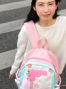 Ready Jepang Original Girl Pink Bobag Ins Kepribadian Gaya Baru Gaya Perguruan Tinggi Kapasitas Besar Backpack College Backpack LM57