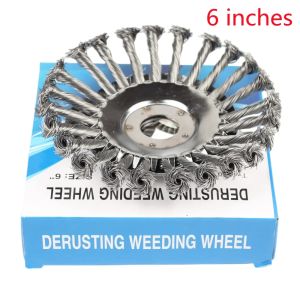 6/8/Inch Weed Brush Cutter Head Lawn Mower Universal Grass Trimmer Head Steel Wire Wheel Brush Disc Garden Trimmer Heads