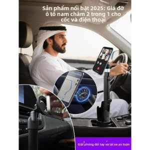 Giá Đỡ Điện Thoại Di Động Đa Năng Trên Ô Tô Giá Đỡ Điện Thoại Di Động Từ Tính Nylon Màu Đen Xoay Ngang Có Thể Điều Chỉnh Giá Đỡ Điện Thoại Nhẹ