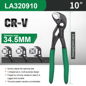 LAOA | LAOA Quick Adjust Pump Pliers 7/10V-Shaped Jaw Water Pump Pliers Pipe Clamp Gripping Tool for Plumbing Repair DIY