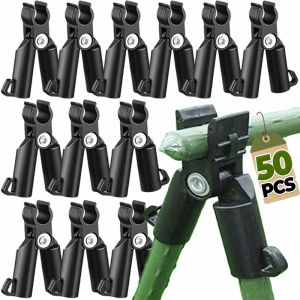 Dizoey 50PCS Plant Support Fixed Clip Universal Plastic Clip Pillars Gardening Fixed Bracket Climbing Pergola Connector Climbing Vine Bracket