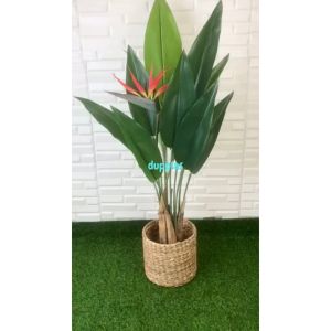 Pohon Artificial Tanaman Hias Heliconia Bird Of Paradise T120 Cover Pot Eceng Gondok Large Dekorasi Kantor Aesthetic