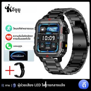 LAXASFIT ผู้ชายกีฬานาฬิกาสมาร์ท 1.71 หน้าจอเลือดออกซิเจนบลูทูธพูดคุยนาฬิกากีฬาไฟฉาย LED นาฬิกาสมาร์ทกลางแจ้ง