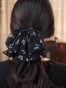 Elegant Butterfly Knot Hair Clip Advanced Butterfly Print Volumizing Sash Lazy Girl Hair Clip Cool Commuting Versatile Hair Accessories
