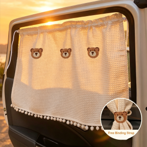 Suction Cup Curtain In The Car Window Sunshade Cover Cartoon Universal Side Window Sunshade UV Protection For Kid Baby Children