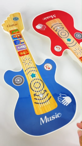กีตาร์เด็ก Guitar เล่นง่ายแค่สัมผัส มีเสียงดนตรีหลากหลายแบบ มีไฟ กีตาร์ของเล่น เสริมพัฒนาการ กีต้าร์ไฟฟ้า