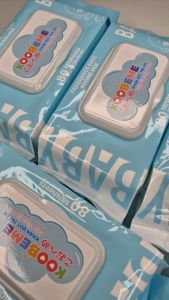 Khăn ướt trẻ em Koobeme khăn to dày đủ 80 tờ không mùi nặng 700gram