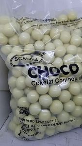 Cokelat Almond Green Tea 500gr merk Scandia Cokelat Kiloan Rasa Teh Hijau Matcha