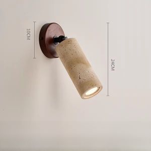 Japanese Wabi-Sabi Style Yellow Cave Stone Wall Lamp Corridor Hallway Bedroom Living Room Background Atmosphere Lighting Fixtures