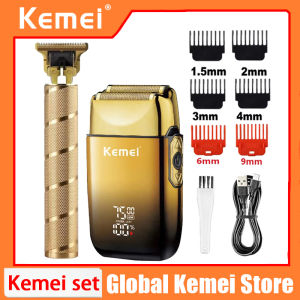 Kemei | Kemei KM-TX10 T9 Hair Trimmer Kit Electric Shaver For Men Beard Trimmer Facial Trimer Rechargeable Bald Head Haircut machine