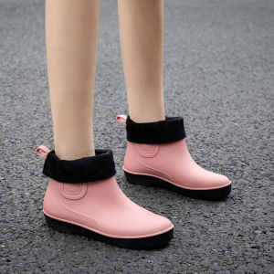 Giày Bốt Chống Thấm Nước Nhẹ Thời Trang Ngoài Trời Cho Nữ Giày Bốt Mùa Mưa PVC Thoải Mái Đa Năng Giày Bốt Ngắn Mùa Hè