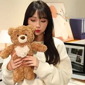 New Hot Christmas Bear Lovely Teddy Bear Plush Toys Stuffed Cute Love Run Bear Girls Valentines Gift Kids Baby Christmas Gifts