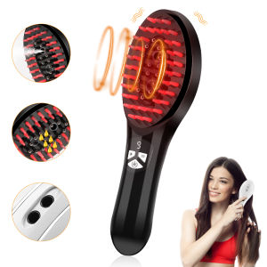 Electric Head Massage Comb Vibratings Scalp Massager Red Blue Light Therapy Liquid Oil Applicator Anti Hair Loss Spray Hair Growth Brush