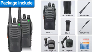 Baofeng BF 888S Walkie Talkie Portable Two Way Radio UHF Transceiver Long Range 3-5KM 5W Output Power TPC