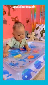 Mainan Edukasi Untuk Bayi Balita - Mainan Kolam Bayi Inflatable Baby Water Play Mat Tummy Time Mainan Bayi - Mainan Melatih Motorik Bayi - Mainan Balita Melatih Kecerdasan Anak