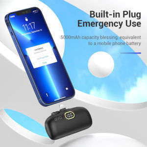 Aolon Mini Power Bank JS42 5000mAh Powerbank LED Display Mini Fast Charger Power Bank Type C /IOS Portable Emergency Charging Power Banks for IPhone 14/14 Pro Max/13/13 Pro Max/12/12 Pro Max/11/XR/X/8/7/6 Xiaomi Samsung Huawei Mate 60 Pro 迷你充电宝