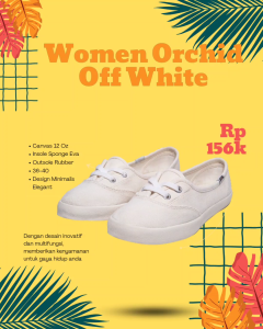 SABA Women Orchid Off White - Sepatu Lokal Wanita | Sepatu Casual Wanita | Sneakers Wanita 100% Original - ORC O6