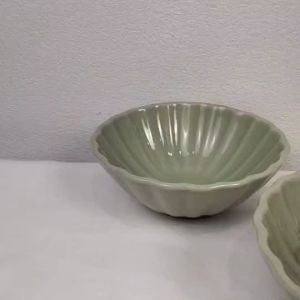 ถ้วยชามเซรามิค 6 นิ้ว **แพ็ค 3 ใบ** รุ่น ถ้วยสกาล็อป ถ้วยเซรามิค ชามเซรามิค เข้าไมโครเวฟได้