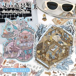 New Large 3D Landscape Stickers Childrens Educational Stick-Ons Stress Relief Scrapbooking Decals Art Blue Brand Basic Packaging