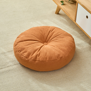 Thickened round Zafu Floor Cushion Home Balcony Window Seat Tatami Floor Mat Japanese Style Home Decorative Fabric Footstool